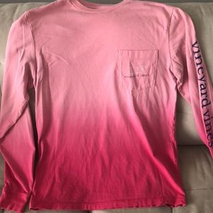 Pink Ombré Vineyard Vines Long Sleeve Shirt